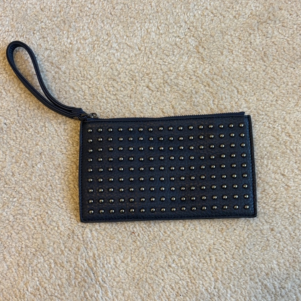 Navy Neiman Marcus  Studded Wristlet